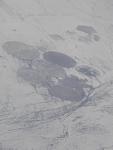 Круги на снегу. Монголия. Вид с самолёта. 2.